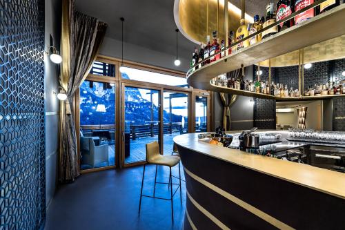 Kuchyň nebo kuchyňský kout v ubytování Hotel Valentinerhof