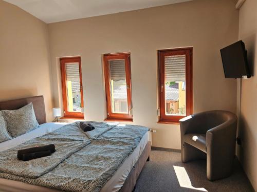 Postel nebo postele na pokoji v ubytování Mediterrán Vendégház