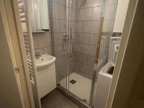 Koupelna v ubytování Charmant studio avec balcon proche des pistes - FR-1-165A-204