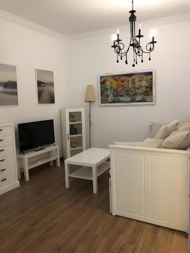 TV a/nebo společenská místnost v ubytování Duque De Rivas 42