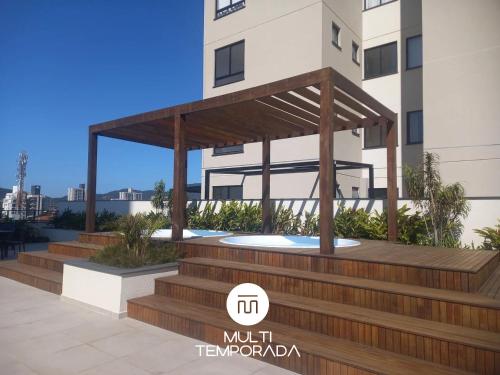 Balkón nebo terasa v ubytování Skyline Confort Club - Blue Horizon - Penha/SC