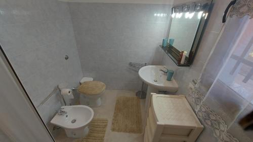 PerdaxiusにあるCasa Vacanza Da Gabryの洗面台、トイレ、シャワー付きのバスルーム