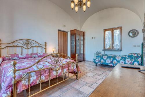 Postel nebo postele na pokoji v ubytování Villa Eteria Casa indipendente panoramica vicino Pompei