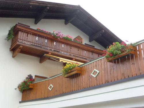 Ein Balkon oder eine Terrasse in der Unterkunft Apartment Hacksteiner