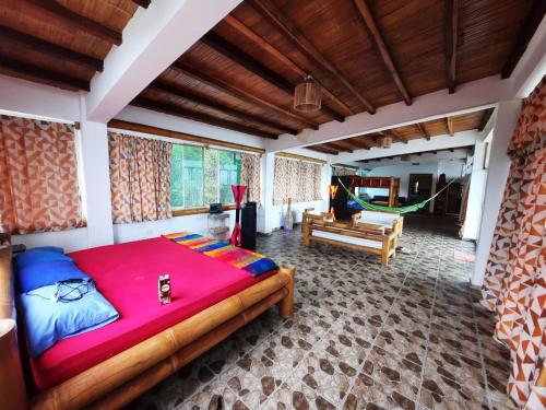 Postel nebo postele na pokoji v ubytování Manglar escondido