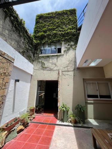 ein Gebäude mit nebenstehenden Pflanzen in der Unterkunft Tayka Suites Apart Hotel in Salta