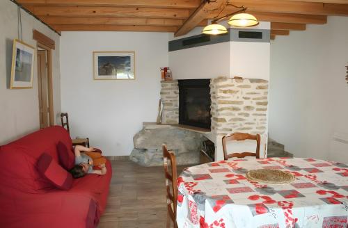 Posezení v ubytování Gite familial De Ganisson