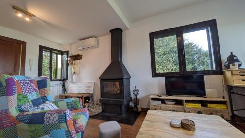 Posezení v ubytování La Casa del Lago con vistas a las Montañas