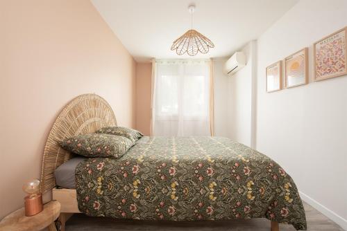 Postel nebo postele na pokoji v ubytování T2 Blagnac 1-4p AiRBUS Toulouse CLIM & Parking