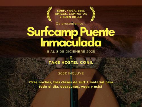 a poster for the superstar private innride in india at TAKE SURF Hostel Conil in Conil de la Frontera