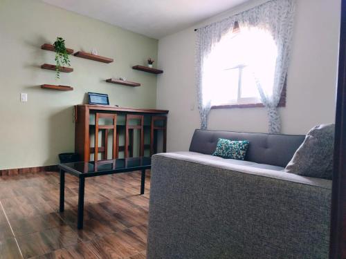 Posezení v ubytování La Casa de Lu cerca de Volcanic park