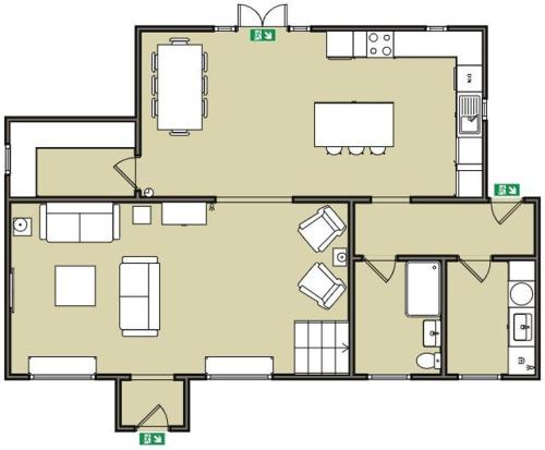 Půdorys ubytování Gelli Genlas Farm House