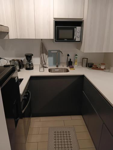 Kuchyň nebo kuchyňský kout v ubytování Departamento estudio con estacionamiento