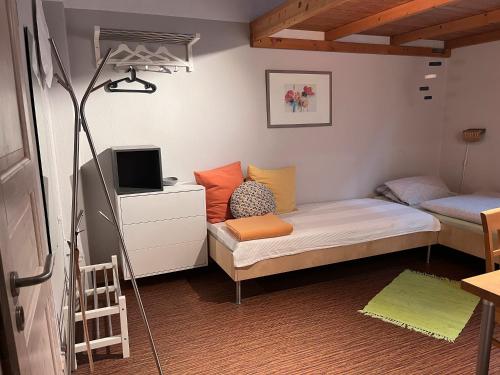 Postel nebo postele na pokoji v ubytování Doppelzimmer Doubleroom Hannover