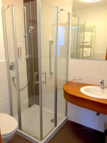 Koupelna v ubytování Hotel Zur Schönen Aussicht