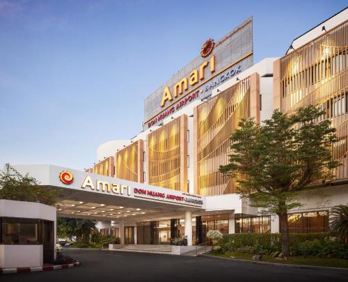 a building with an amazon sign on it at Amari Don Muang Airport Bangkok in Bangkok