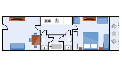 a floor plan of a house at Ocean Front King Suit Myrtle Beach Heated Pools Landmark in Myrtle Beach