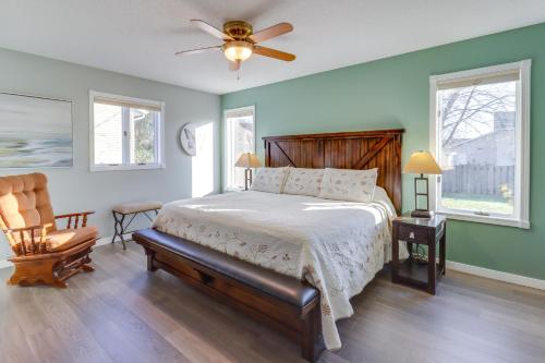 Voodi või voodid majutusasutuse Work and Play Pet-Friendly Fargo Home 6 Mi to Dtwn toas