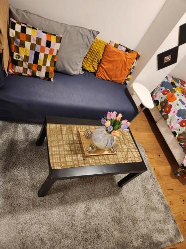 Posezení v ubytování Central and nice apartment in Sjetnemarka