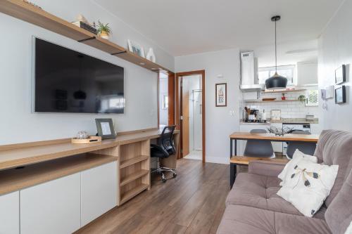 Køkken eller tekøkken på Refúgio Urbano - Asa Sul - Proximo a Embaixadas - Centro - 1 quarto