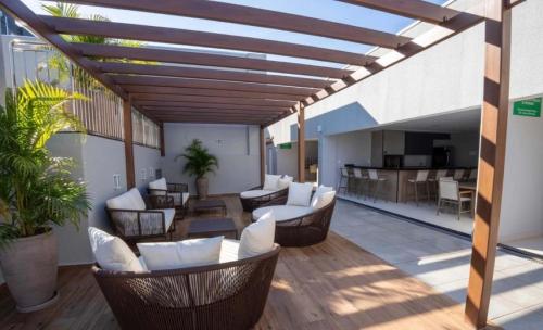 Posezení v ubytování Apto completo com estrutura de resort em Foz do Iguaçu