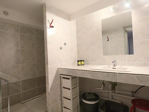 Koupelna v ubytování Loft lumineux en centre-ville, proche thermes, pour 4 personnes - FR-1-858-28