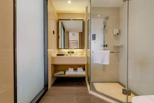 Koupelna v ubytování City Comfort Inn Chengdu Wenjiang Zhujiang Square Guanghua Park Metro Station