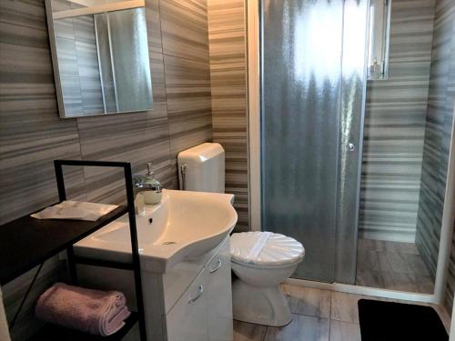 Koupelna v ubytování Apartman Petra