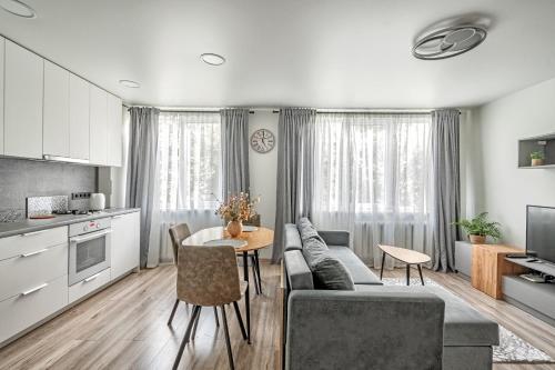 Kuchyň nebo kuchyňský kout v ubytování Cozy Studio