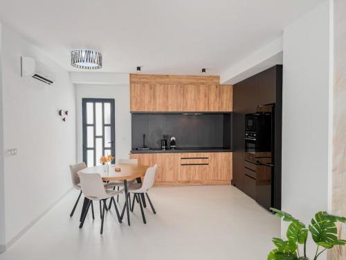 Köök või kööginurk majutusasutuses Luxe appartement op de begane grond met een fijne tuin