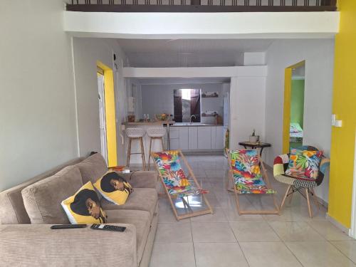 Khu vực ghế ngồi tại Belle maison créole