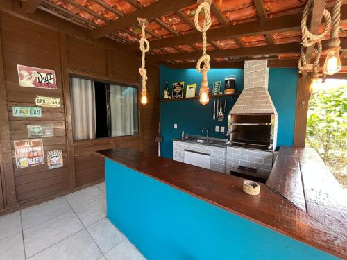 Kuchyň nebo kuchyňský kout v ubytování Cabana Caiçara