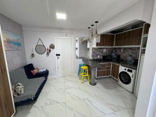 Nhà bếp/bếp nhỏ tại Vista extraordinária beira mar