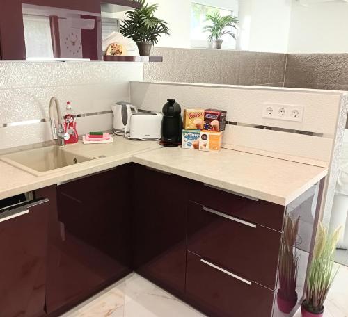 Kuchyň nebo kuchyňský kout v ubytování Sweethome12