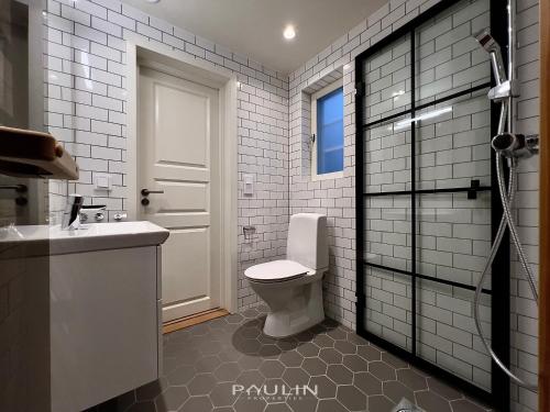 Koupelna v ubytování Lindvallen Ski Resort - Sauna - 4 Guests