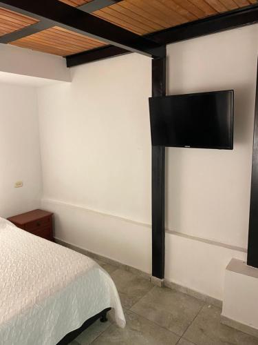 TV a/nebo společenská místnost v ubytování Apartaestudio monoambiente 100