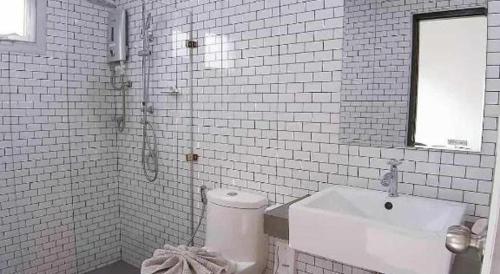 Koupelna v ubytování Sabai @ Chiang Rai