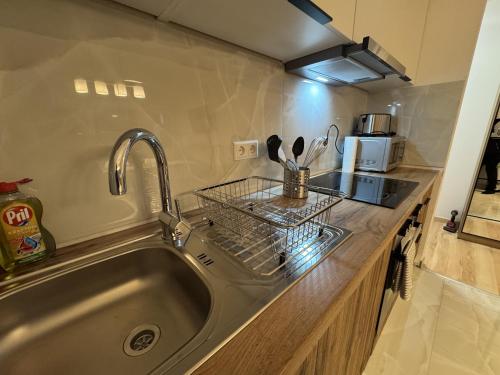 Kuchyň nebo kuchyňský kout v ubytování Märchenblick