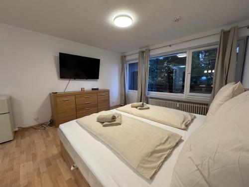 TV a/nebo společenská místnost v ubytování Märchenblick