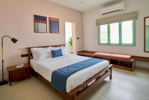 Ένα ή περισσότερα κρεβάτια σε δωμάτιο στο the olive