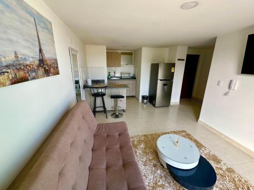 Kuchyň nebo kuchyňský kout v ubytování Acogedor y elegante apto central Urban