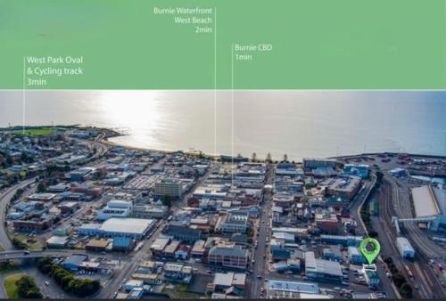 Nespecifikovaný výhled na destinaci Burnie nebo výhled na město při pohledu z apartmánu