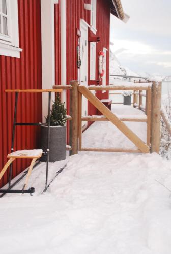 Exclusive Fishermans cabin in Reine v zimě