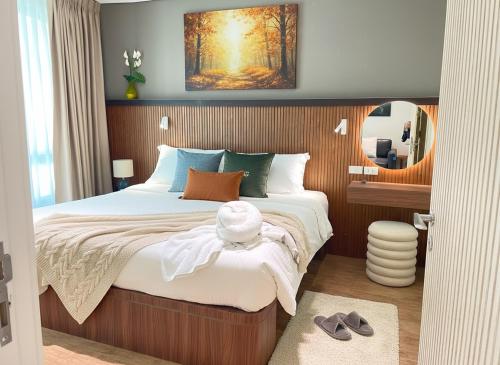 Postel nebo postele na pokoji v ubytování Marrakesh Residence 311