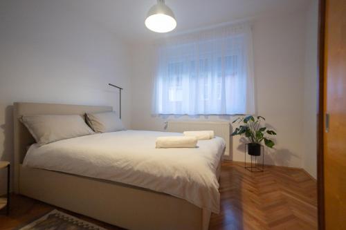 Ένα ή περισσότερα κρεβάτια σε δωμάτιο στο Apartman Bolfova