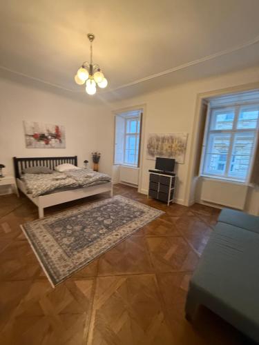 Ένα ή περισσότερα κρεβάτια σε δωμάτιο στο Wien house