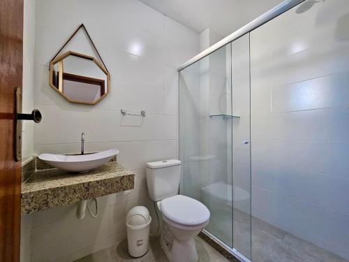 Koupelna v ubytování Penthouse 3min da Praia do Peró