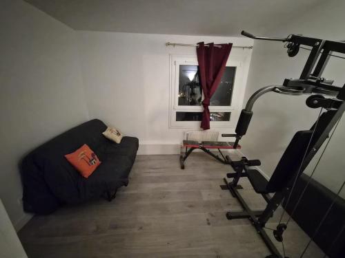 Fitness centrum a/nebo fitness zařízení v ubytování 3 bedroom apartment 1 m from RER D, Parking, Wi-Fi, gym
