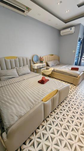 Ένα ή περισσότερα κρεβάτια σε δωμάτιο στο Jessie apartment free pool - rivergate