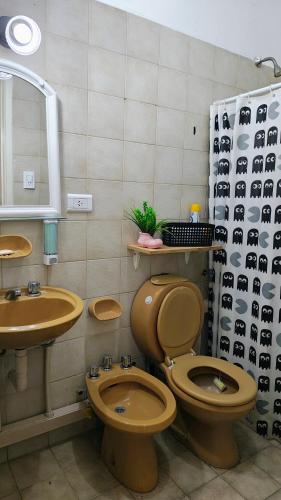 Koupelna v ubytování Grivia